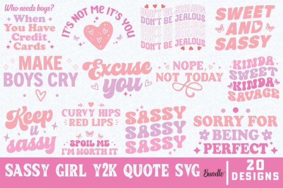 Reviewing the Sassy Girl Y2K Quote SVG Bundle